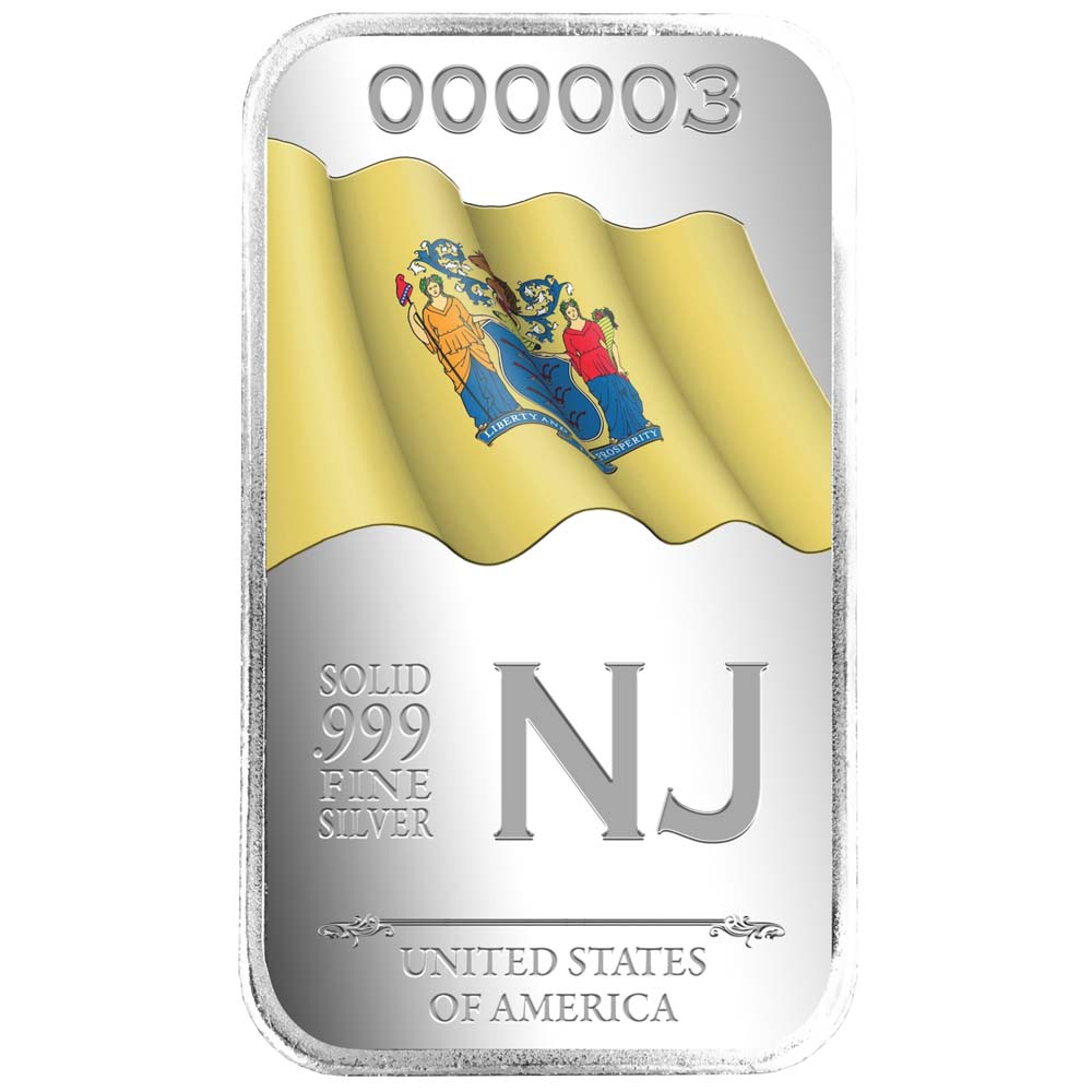 State Flag Silver Vault Bags