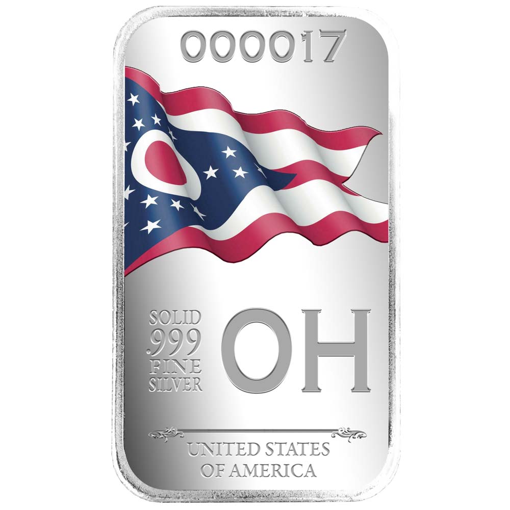 State Flag Silver Vault Bags