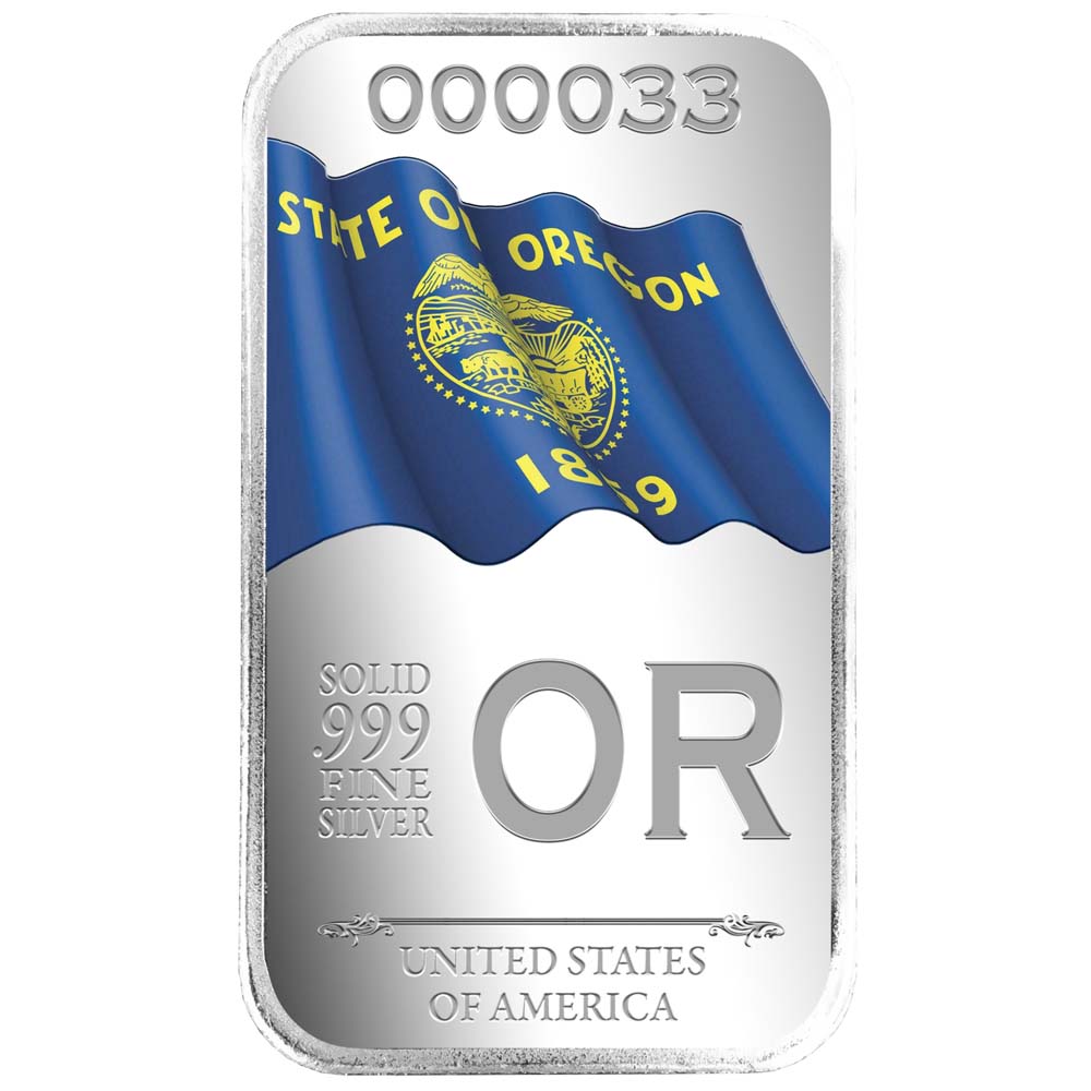 State Flag Silver Vault Bags