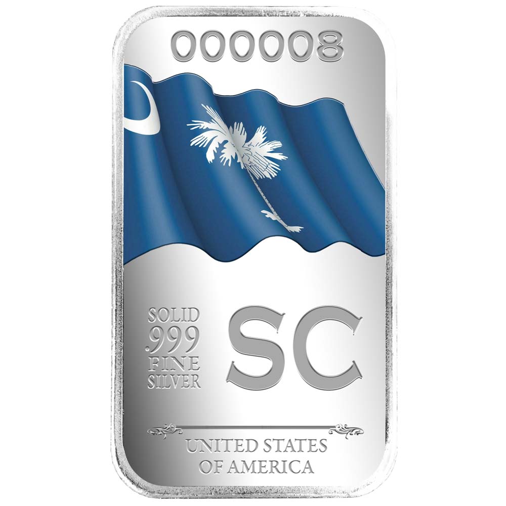 State Flag Silver Vault Bags