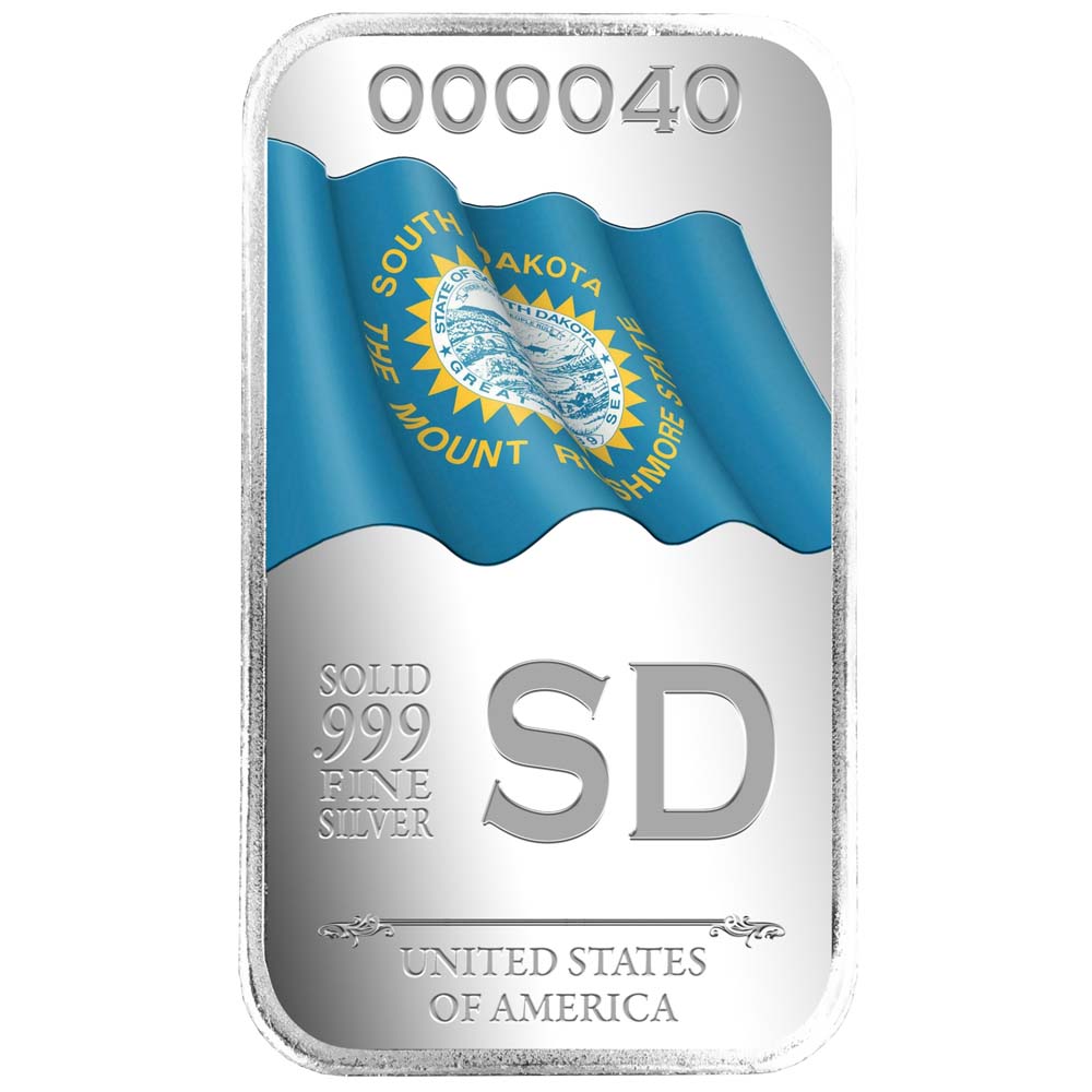 State Flag Silver Vault Bags