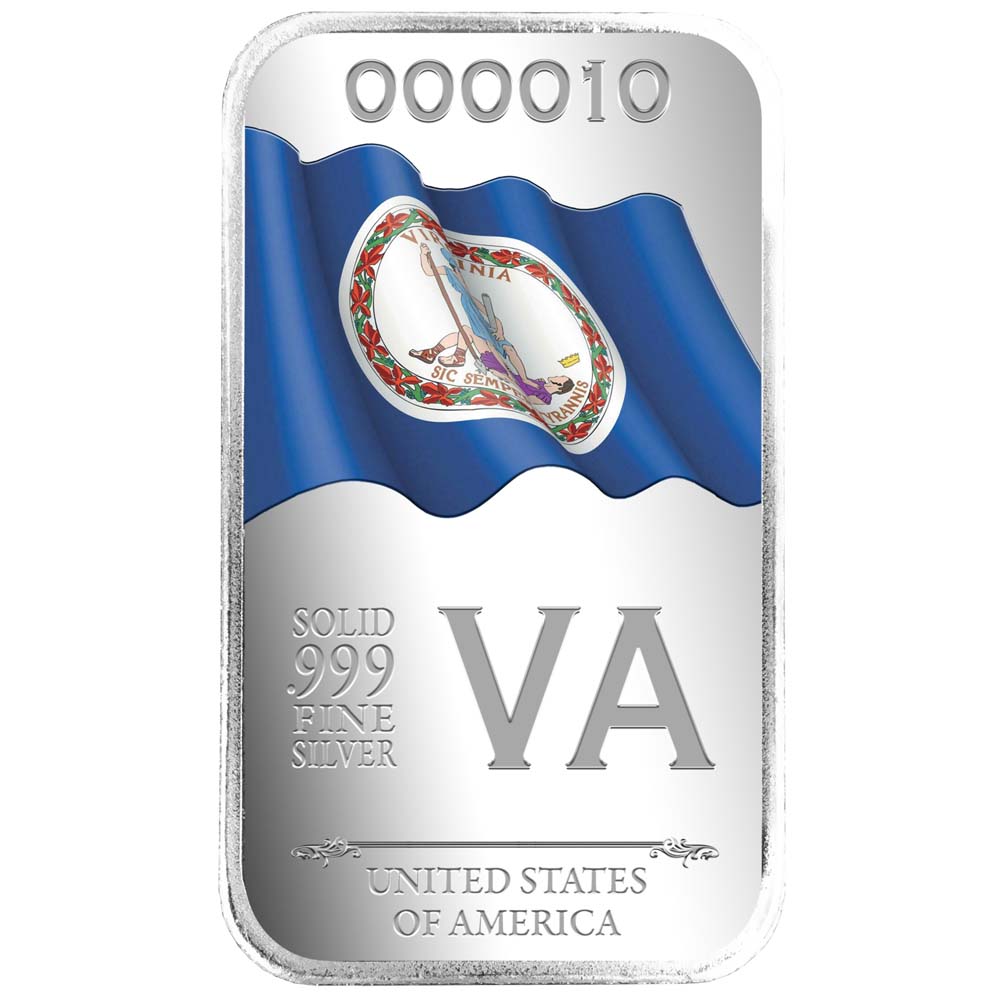State Flag Silver Vault Bags