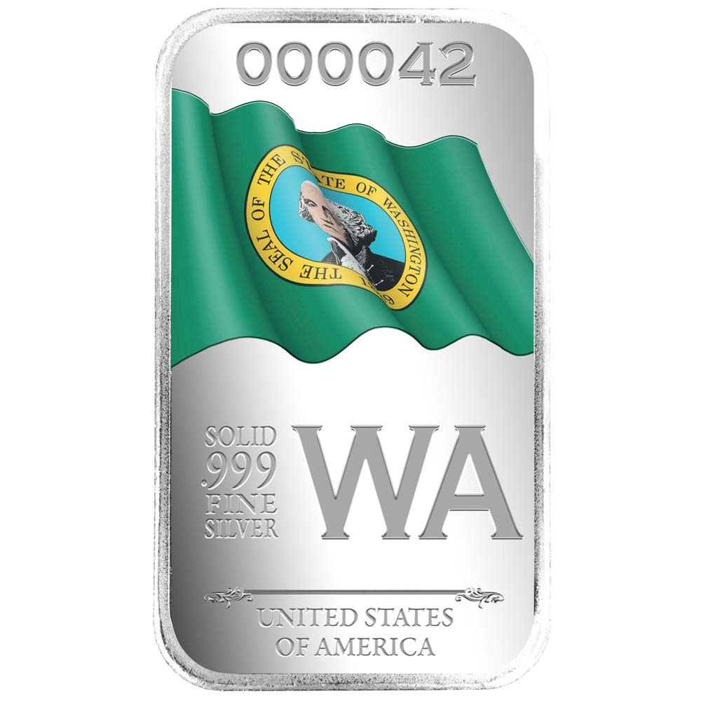 State Flag Silver Vault Bags