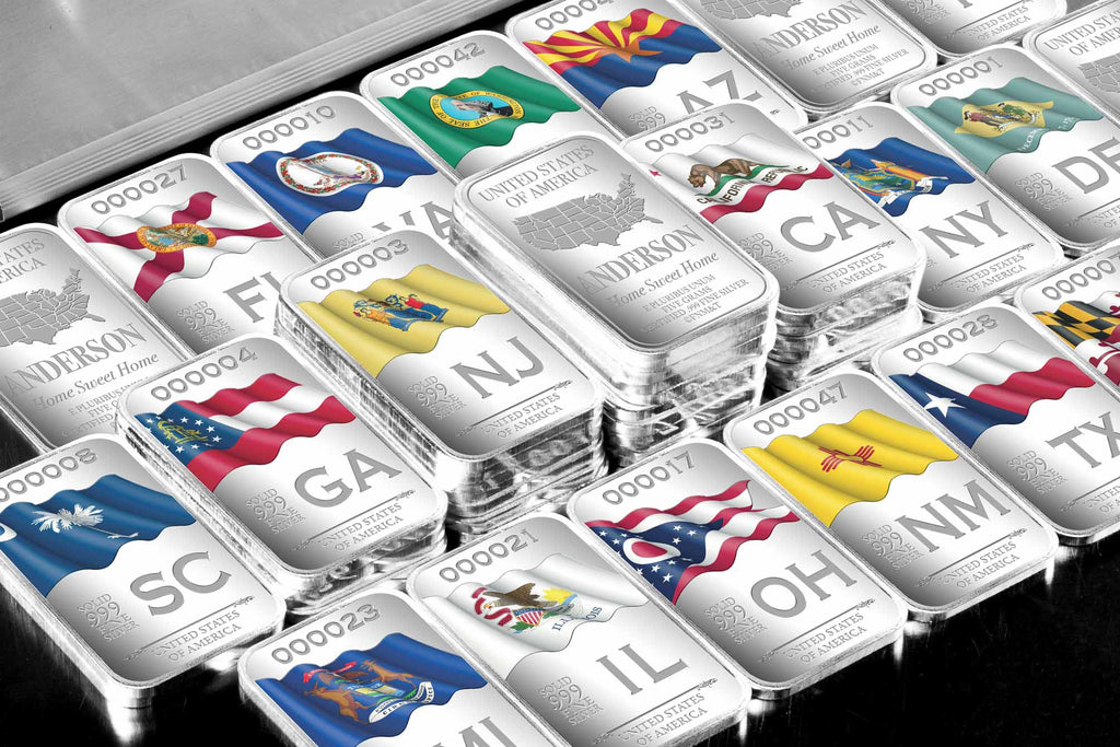 State Flag Silver Bars - All 50 States