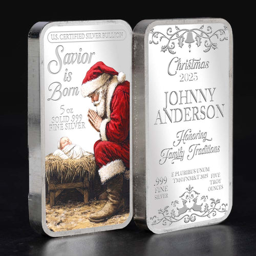 2025 Christmas 5oz Silver Bars