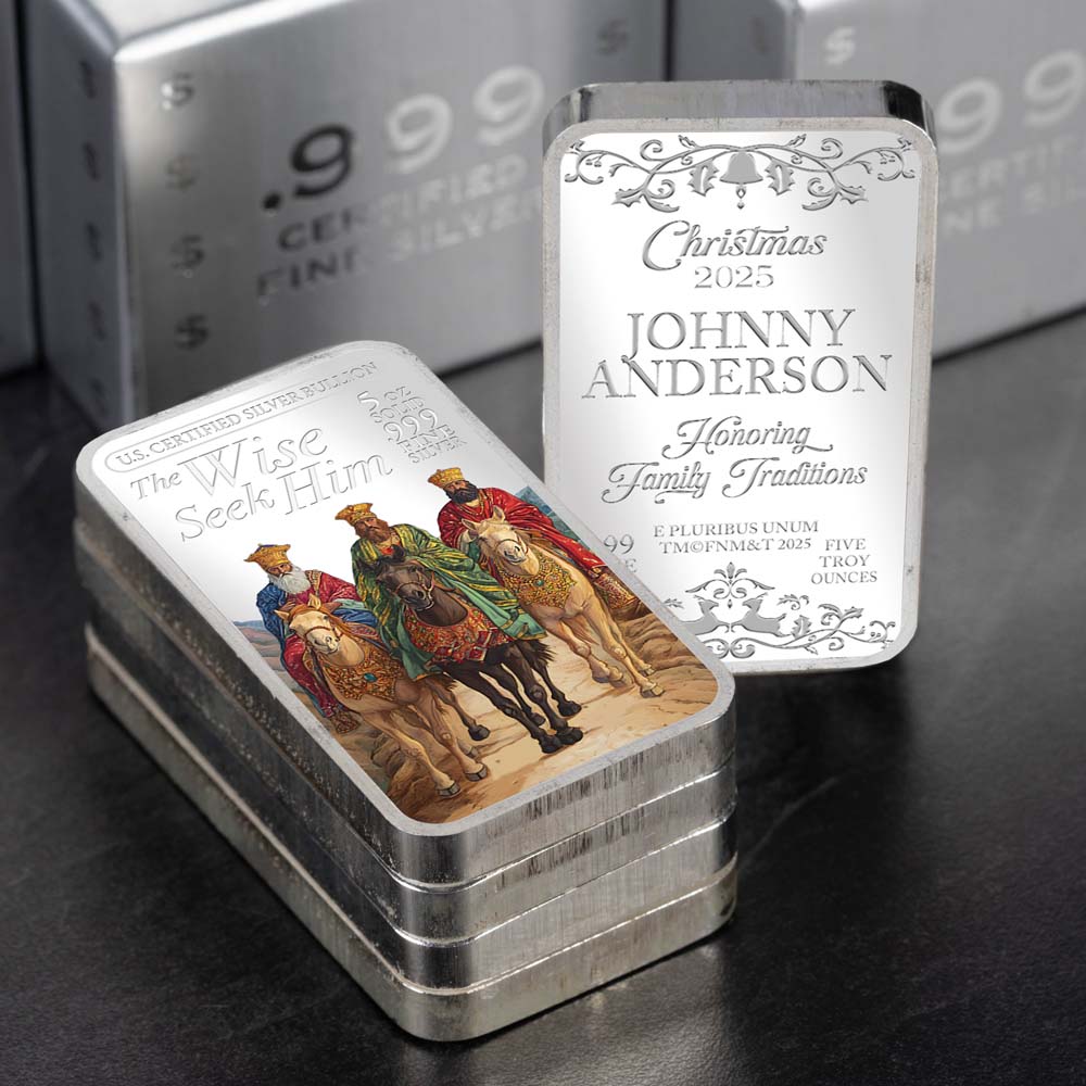 2025 Christmas 5oz Silver Bars