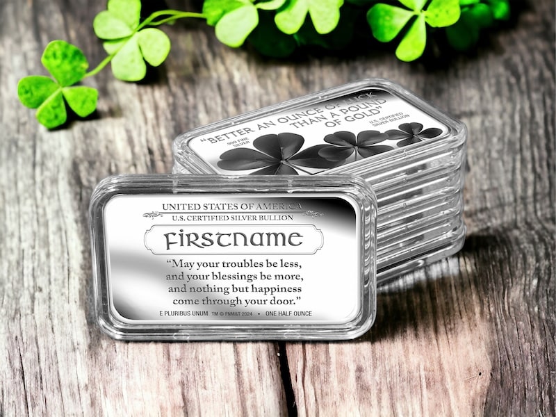 Personalized Lucky Silver Bars